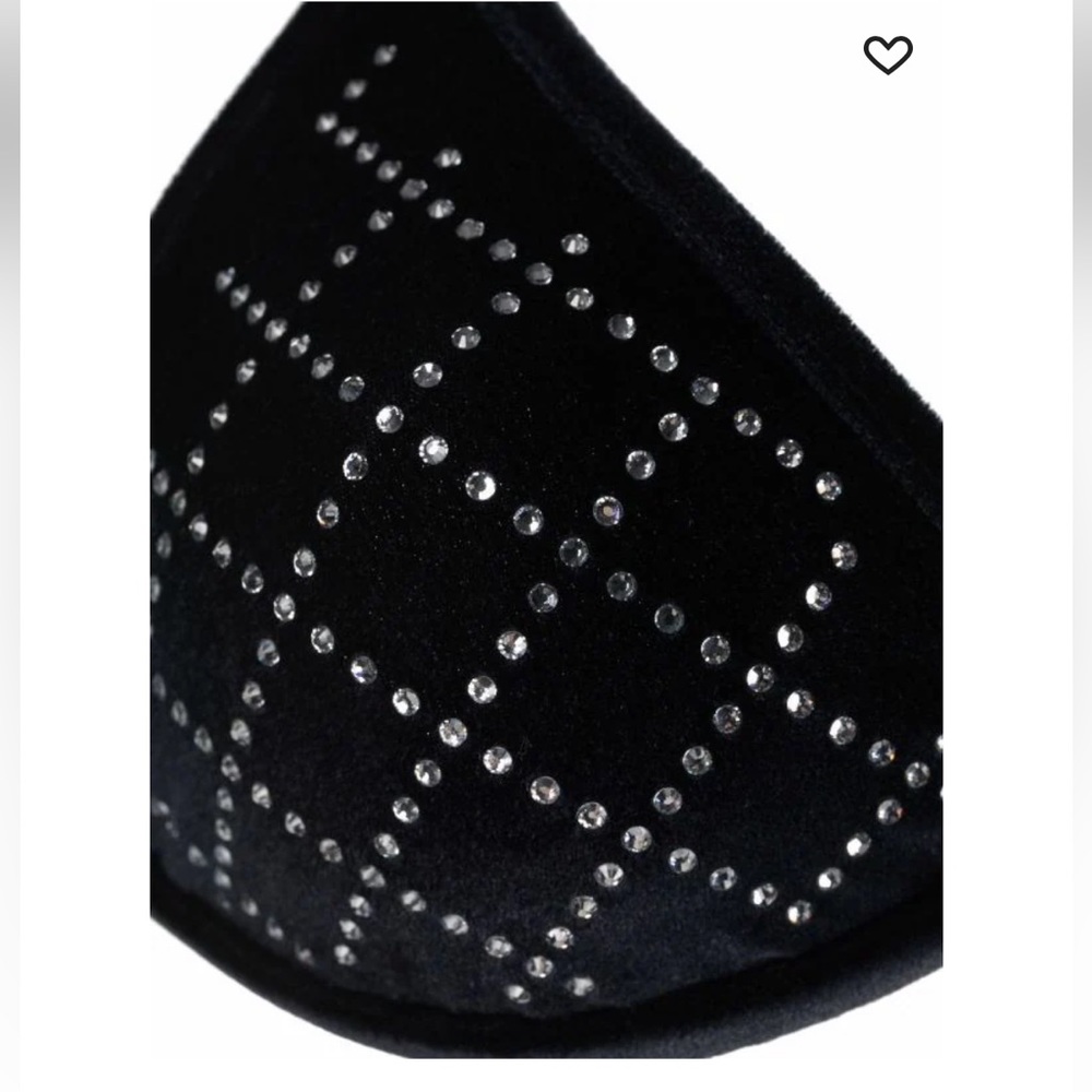 BALMAIN***Crystals on Black Velvet Bikini**F36 US 4 $846 - Picture 3 of 6